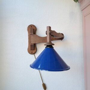 Wooden wall lamp/ swivel arm