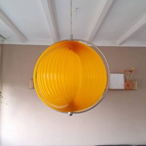 Yellow moon pendant lamp