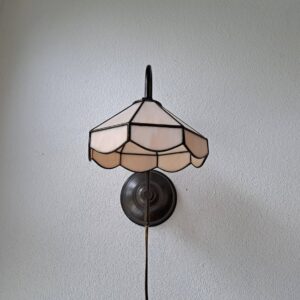 Wall lamp with stained glass